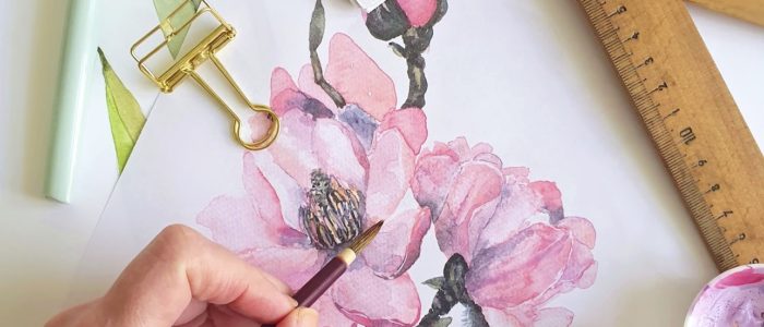 magnolie akvarel jitka zajíčková Dermacol Love Day